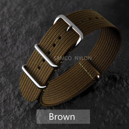 Bracelet de montre en Nylon nervuré 20mm 22mm bracelets de montre confortables boucle militaire lavable Blet pour hommes bracelets de montre