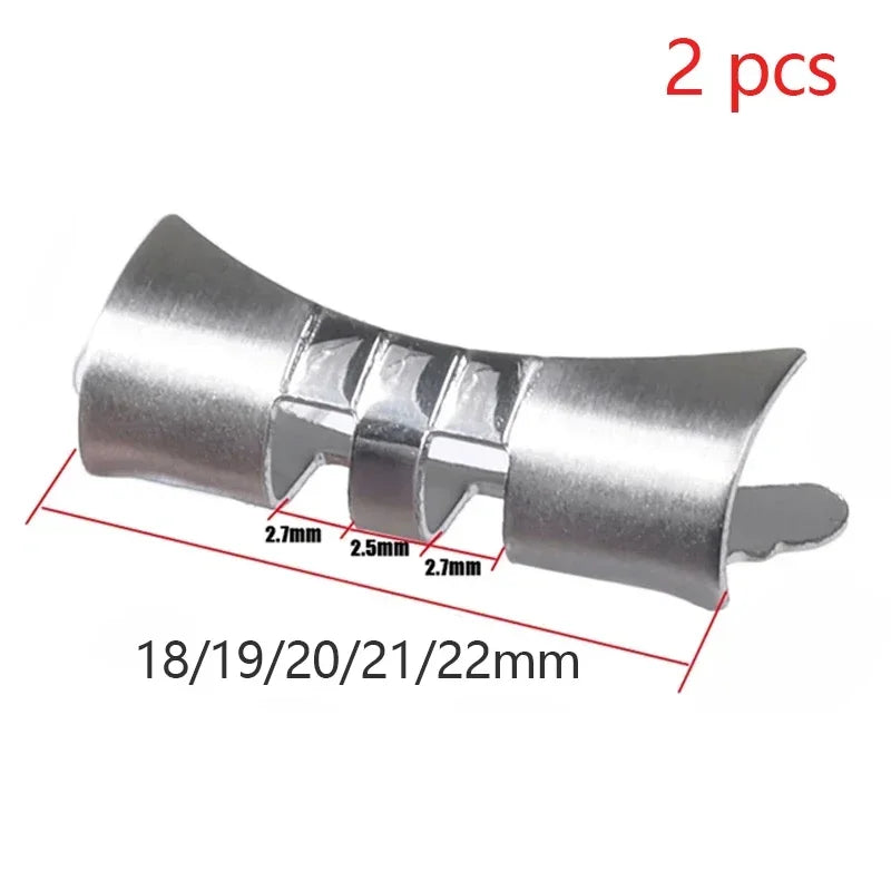 Connecteurs de bande en acier inoxydable, 2 pièces, pour huître jubilé, lien à extrémité plate incurvée pour Seiko SKX007 SKX009, adaptateur de sangle 18 22 21 20mm