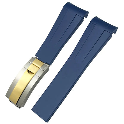 Natural Rubber Watch Strap, 18mm 19mm 20mm 21mm 22mm, Sport, Diving, Silicone, for Rolex Submariner GMT Master Explorer