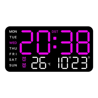 Horloge murale numérique à température, affichage LED, USB/batterie DST, grande Table, réveil pour salon, chambre à coucher, décorations de maison