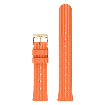FKM – Fluororubber Waffle Watch Strap, 20mm 22mm, Universal, Waterproof, Comfortable, Sport, Quick Release