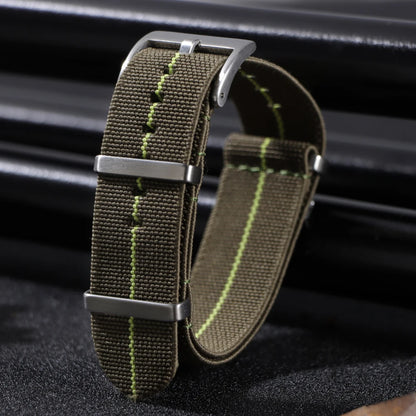 Washable Elastic Nylon Watch Strap for IWC Tissot 60s French Troops Parachute Bag, 18mm 20mm 22mm, Outdoor Sports Bracelet