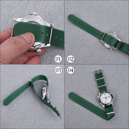 Nouveau Sangles de ceinture de sécurité en Nylon 20mm 22mm Type universel sport pour nouveau matériel bracelets de montre en Nylon Oula