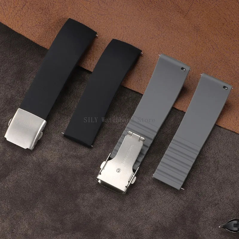 Cinturino in silicone morbido per Huawei GT3/4/5 da 18 mm, 20 mm, 22 mm, 24 mm, per uomo e donna, cinturino a sgancio rapido, cinturino universale in gomma