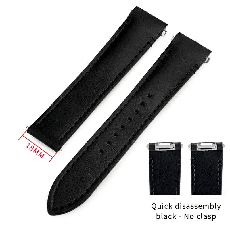 Bracelet en cuir de vache pour montre Cartier Santos WSSA0009 WSSA0018, vert, marron, noir, 21mm, bracelet de montre en cuir à dégagement rapide pour hommes