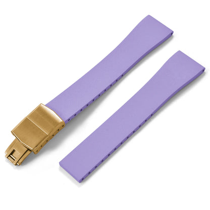 Nouveau bracelet de montre CTS FKM boucle en or papillon à dégagement rapide 16mm 18mm 19mm 20mm 21mm 22mm bracelets de montre en caoutchouc CTS pour couper à la taille