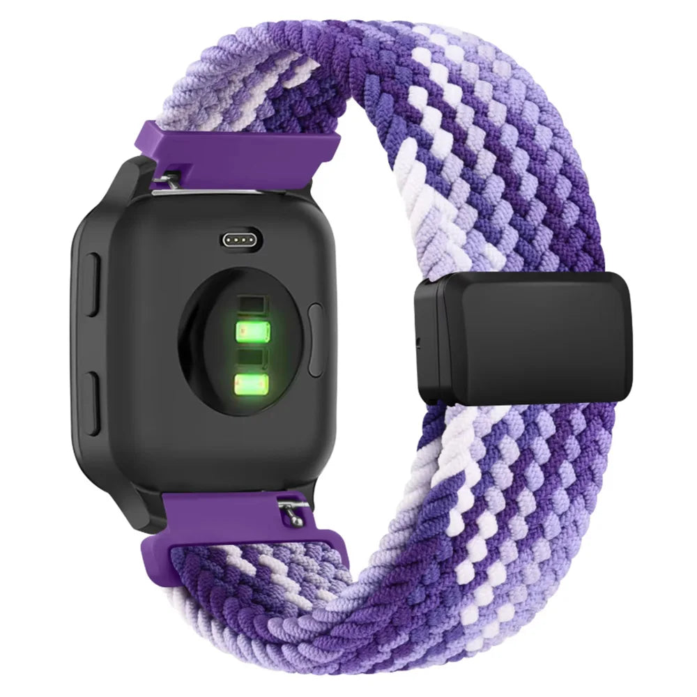 Bracelet magnétique tressé de 22mm pour Amazfit GTR 4 3 2 2e 3 Pro/GTR 47mm, Bracelet pour Amazfit BIP 6 5/Pace/Stratos 2S