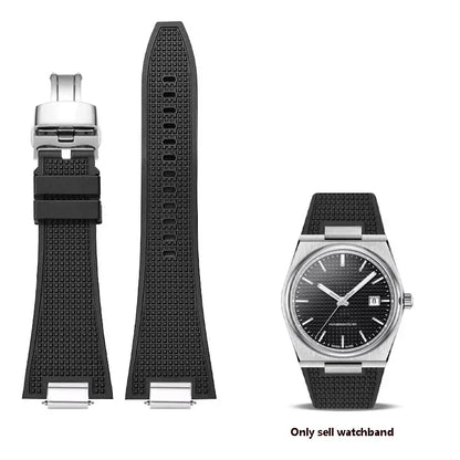Bracelet de montre en Silicone à dégagement rapide 27mm pour Tissot PRX T137.407 T137.410, Bracelet de montre en caoutchouc fluoré de haute qualité pour hommes