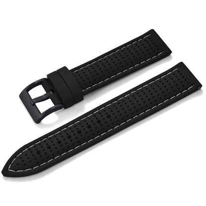 Bracelet de montre sport en silicone à dégagement rapide - Bracelet en caoutchouc souple respirant et imperméable, ajustement universel 18 mm 20 mm 22 mm pour hommes et femmes