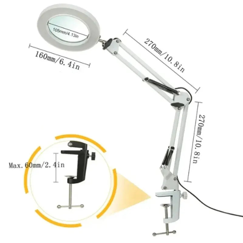 72 LED 8X/10X NEW Bright USB Magnifier 3 Colors LED Magnifier for Soldering Iron Repair/Table Lamp/Skincare Beauty