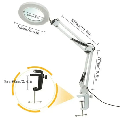 72 LED 8X/10X NEW Bright USB Magnifier 3 Colors LED Magnifier for Soldering Iron Repair/Table Lamp/Skincare Beauty