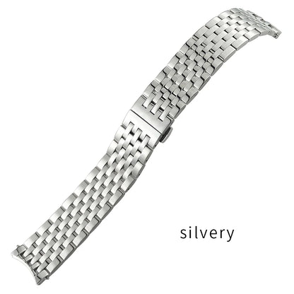 Cinturino per orologio da uomo in acciaio inossidabile, estremità curva solida, bracciale in metallo per Tissot T063, T063610, T063617, 20 mm