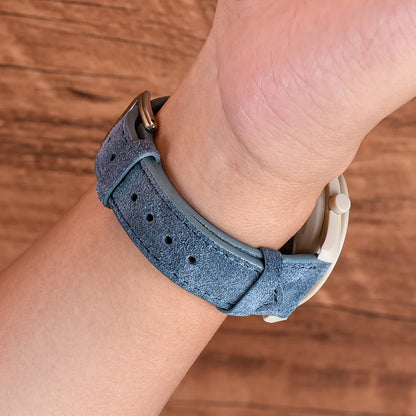 Soft Suede Leather Watch Strap, 18mm 19mm 20mm 22mm, Quick Release for Huawei GT2 GT3 42mm 46mm, Vintage Replacement Belts