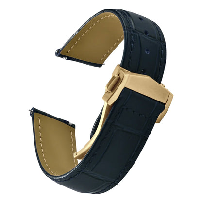Bracelet en cuir d'origine pour montre Omega Speed Seamaster, 19mm, 20mm, 21mm, 22mm, fermoir déployant, bracelet en cuir à dégagement rapide en bambou pour hommes