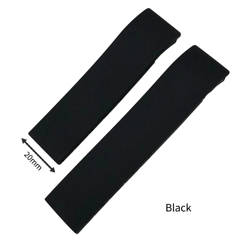 20mm Natural Silicone Rubber Watch Strap for Tissot 1853 T011 T090 T472, Tachymeter, Black Sport Diving Watch Band, Free Tools for Men