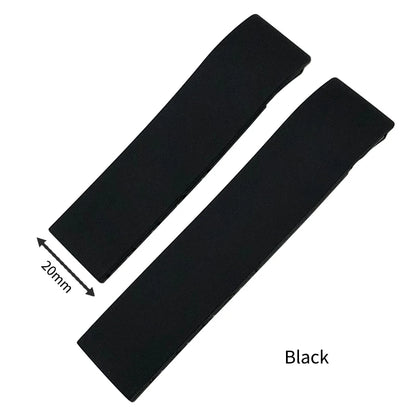 20mm Natural Silicone Rubber Watch Strap for Tissot 1853 T011 T090 T472, Tachymeter, Black Sport Diving Watch Band, Free Tools for Men
