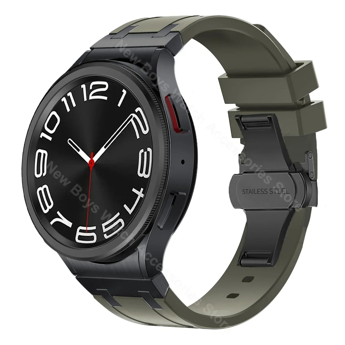 Bracelet de sport en silicone sans interstice pour hommes, compatible Samsung Galaxy Watch 7 40mm 44mm, 6 4 Classic 46 47mm, 42 43mm, 5 Pro 45mm