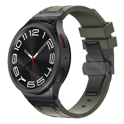 Bracelet de sport en silicone sans interstice pour hommes, compatible Samsung Galaxy Watch 7 40mm 44mm, 6 4 Classic 46 47mm, 42 43mm, 5 Pro 45mm