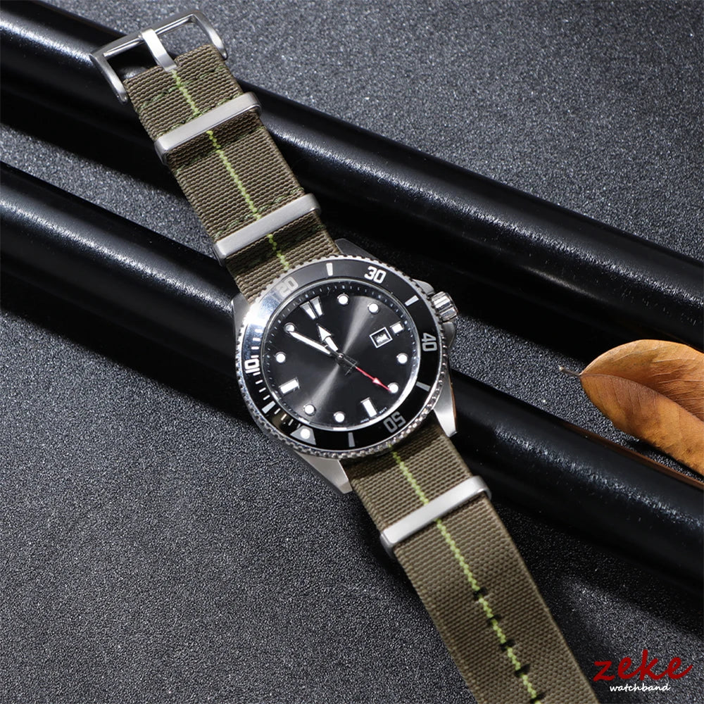 18/20/22mm Elastic Woven Nylon Watch Strap, Universal Breathable Comfortable Band for Omega Seiko IWC