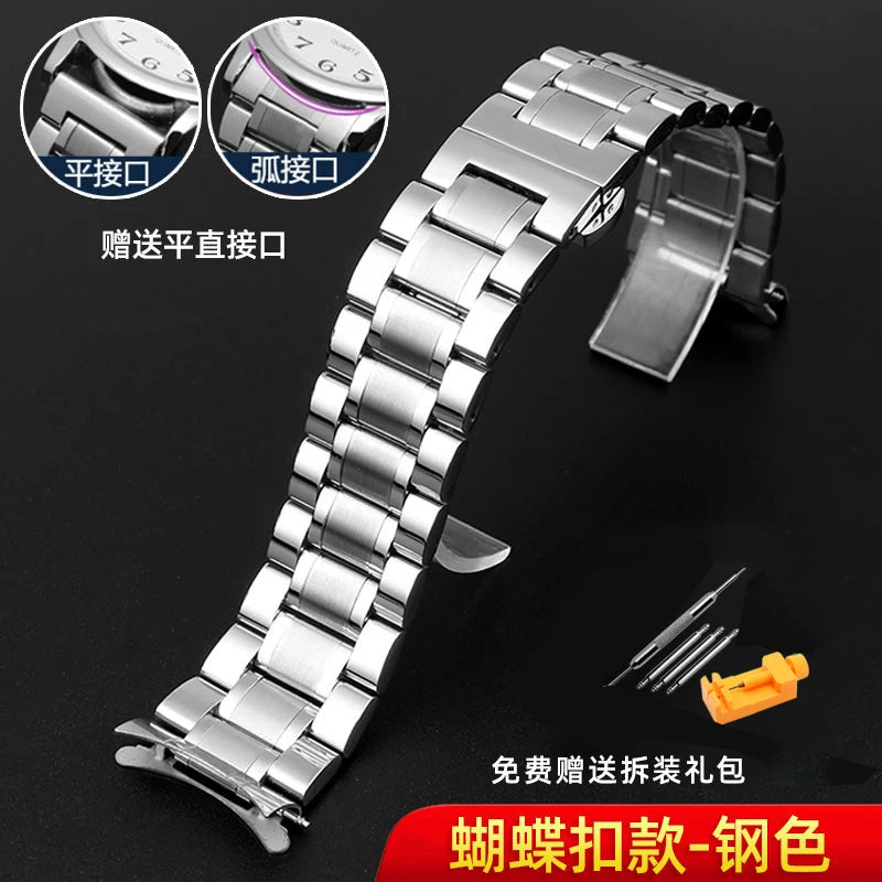 Cinturino curvo in acciaio inossidabile per Casio EFR-526/303/304/530/556/552 da uomo BEM-506/501, 20 22 24 mm