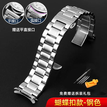 Cinturino curvo in acciaio inossidabile per Casio EFR-526/303/304/530/556/552 da uomo BEM-506/501, 20 22 24 mm