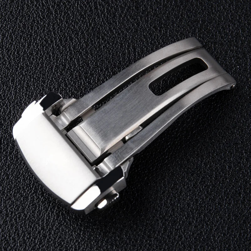 Fermoir réglable en acier inoxydable 316L de 18 mm pour bracelet Longines, boucle coulissante en cuir et caoutchouc pour Chronometer Conquest Yu
