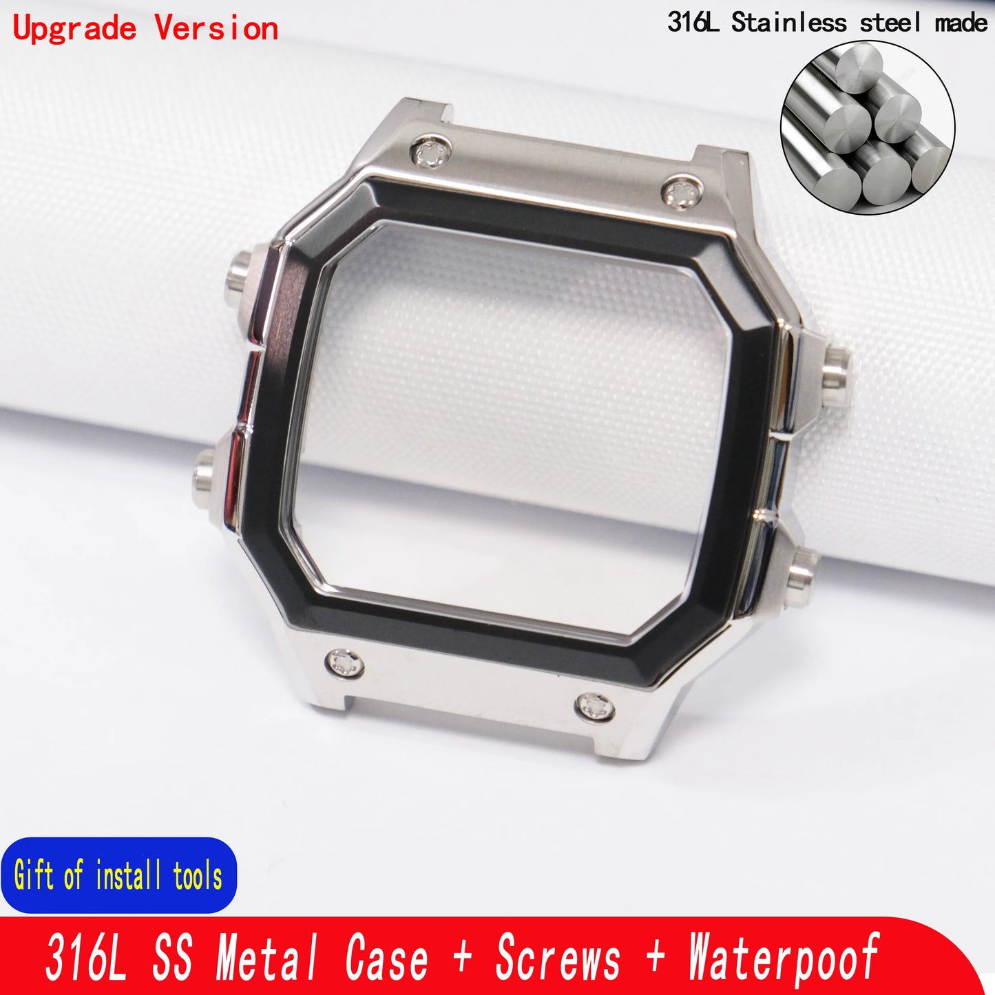 Bracelet de montre solide en acier inoxydable 316L, pour montre Casio AE1200WH, modèle Royale, poli et brossé, bracelet en métal AE1200