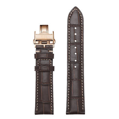 Cinturino per orologio in vera pelle per Longines, accessori, cinturini per orologi, chiusura a farfalla, cinturino da polso 18 19 20 21 22 mm