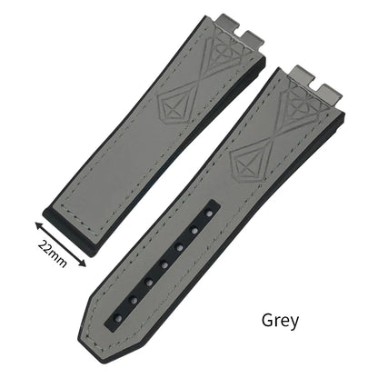 Cinturino per orologio in vera pelle di alta qualità a sgancio rapido da 27 mm per Hublot Big Bang 411, cinturino in pelle bovina con fibbia deployante da uomo