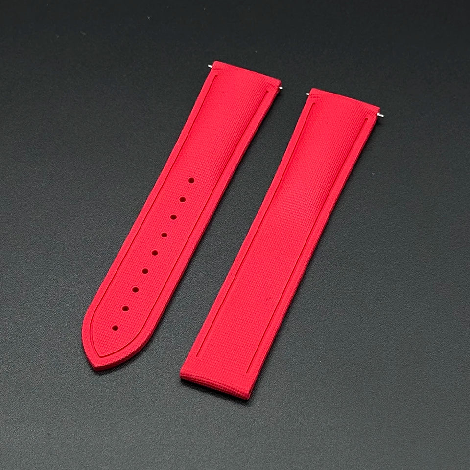 OZE Bracelet montre Caoutchouc Siliconé Premium - Motif Tissu - Boucle déployante