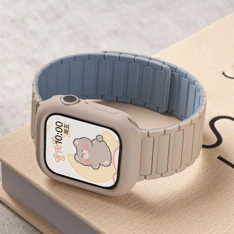 Magnetic loop + silicone case + adjustment tool for Honor Choice ROSSINI 2i smartwatch strap