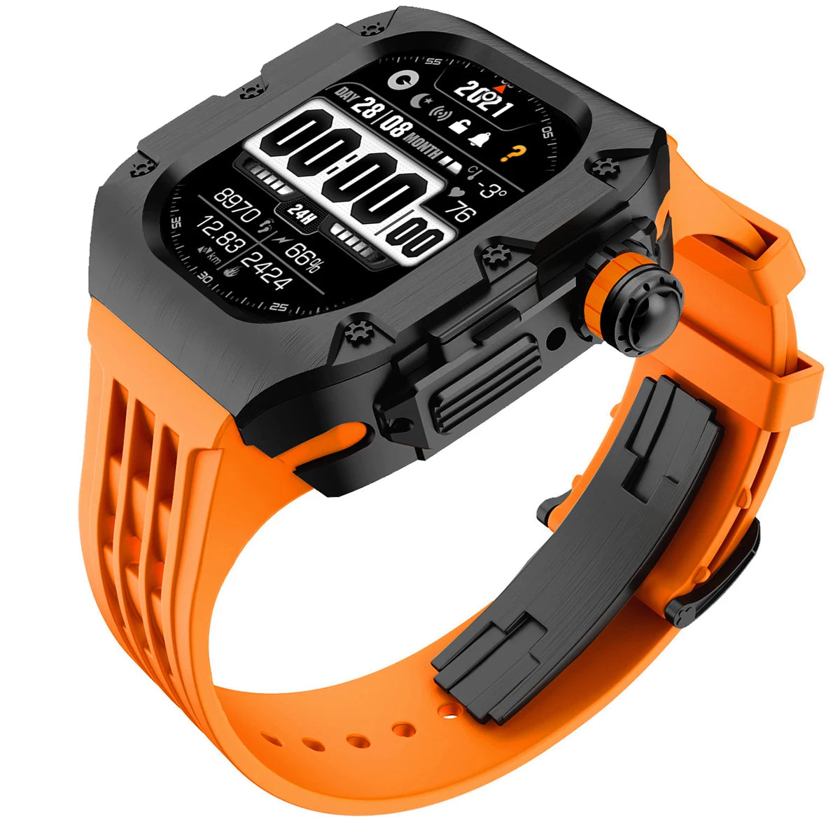 Luxury Mod Kit for Apple Watch Ultra 3 2 49mm, Titanium Alloy Strap for iWatch Series 11 10 9 8 7 6 SE 44mm 45mm