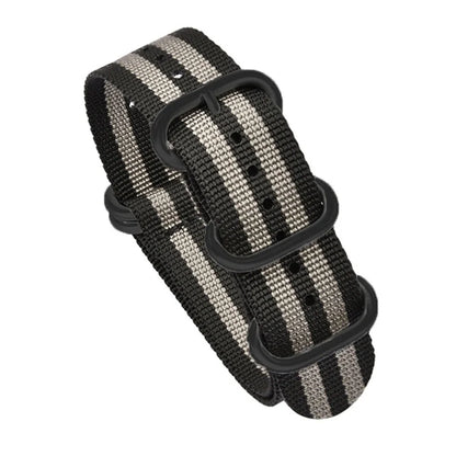 Bracelet en Nylon Noir de Haute Qualité pour Homme, Accessoire de Plongée à Rayures Militaires, pour Montre DW SeATM, 20mm 22mm
