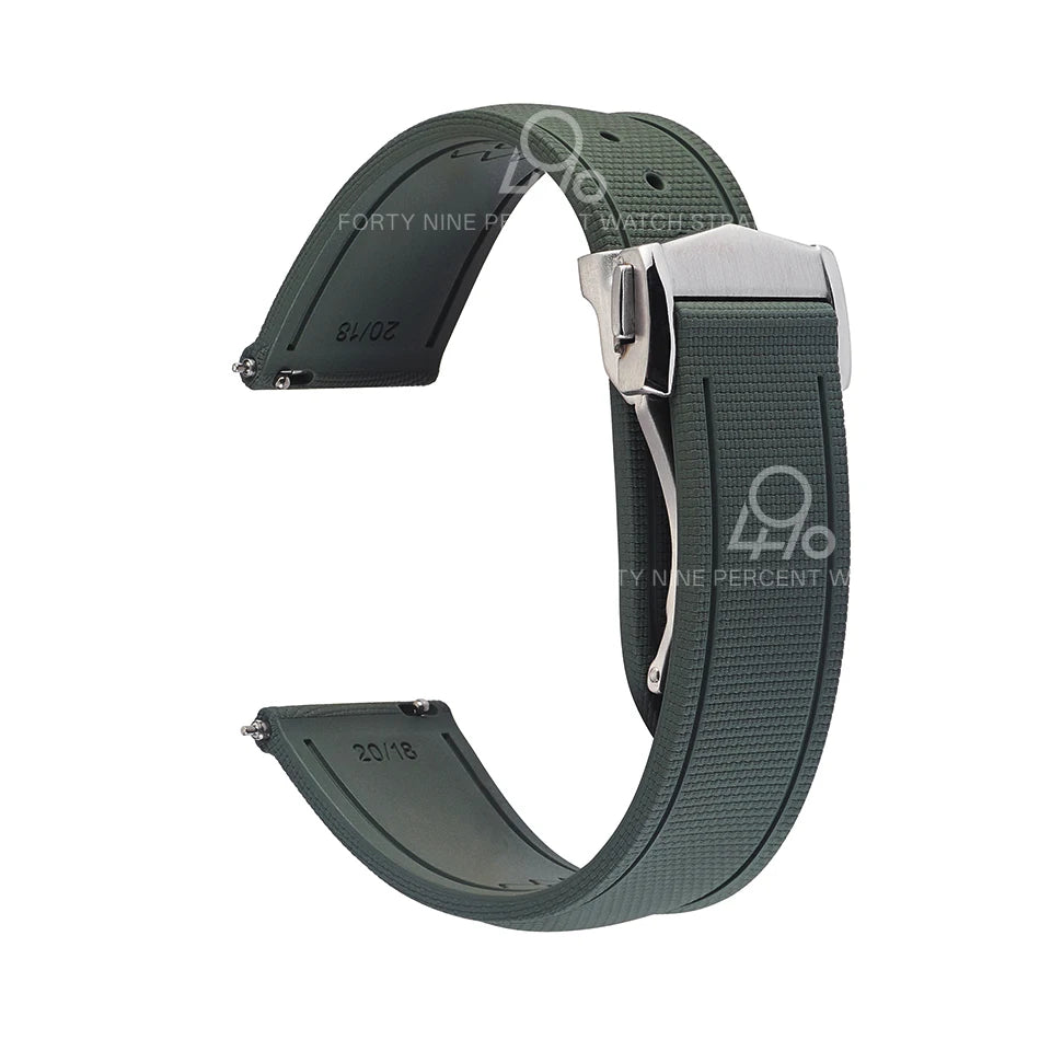 Bracelet universel à dégagement rapide, 20mm 21/22mm, 18/19mm/23mm/24mm, FKM, en caoutchouc, pour Omega Rolex Tissot Seiko
