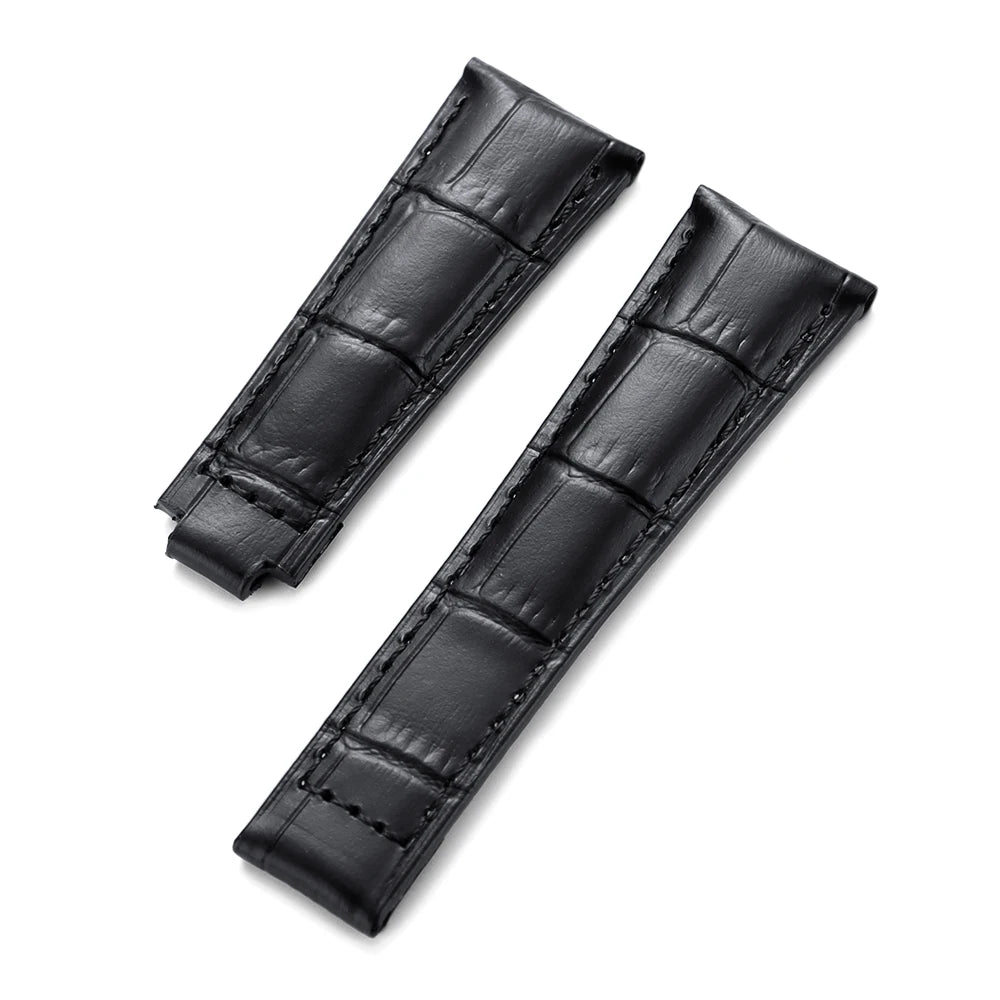 20mm Watch Straps for Rolex SUBMARINER Water Ghost DAYTONA GMT Genuine Cowhide Grain Calf Leather Men Women Watch Strap Accessories