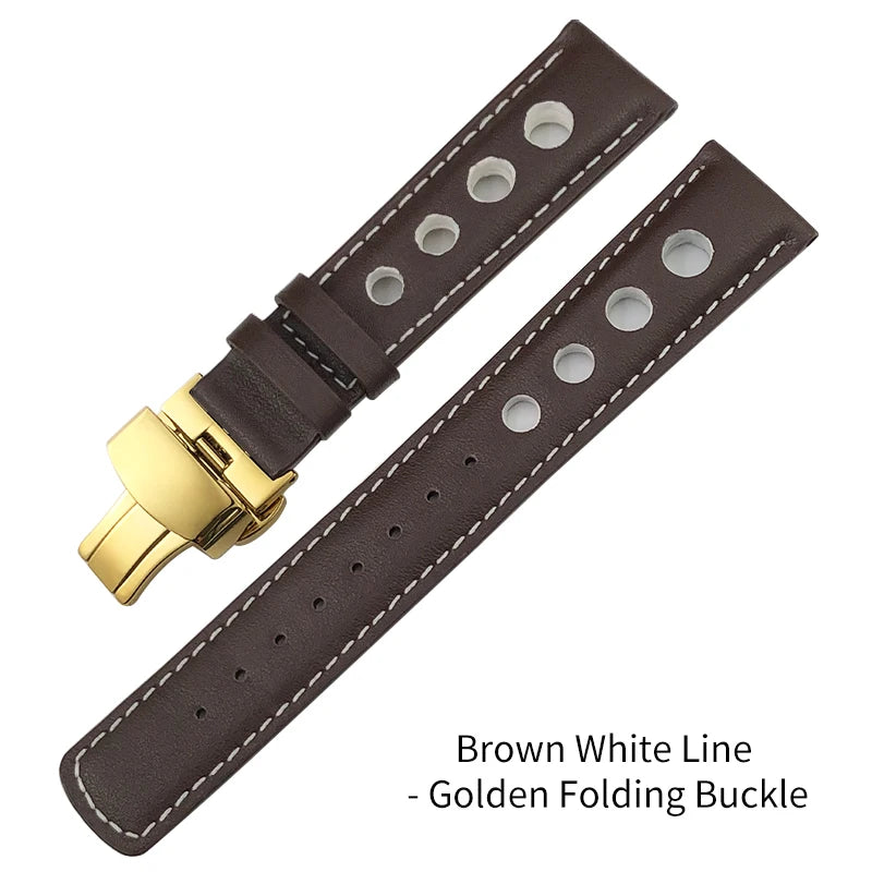Bracelet de montre en cuir véritable pour hommes, 20mm, boucle papillon, pour Tissot T91 Racing Sports 1853 PRS516 T044