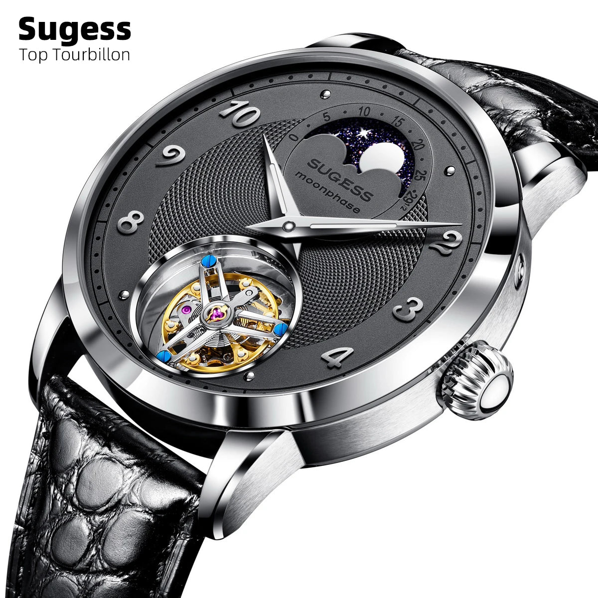 Orologio automatico da uomo Sugess Tourbillon S429