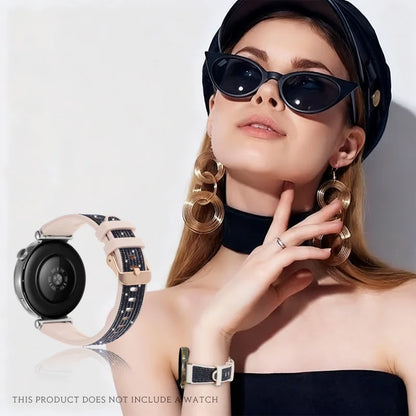 Cinturino in silicone glitterato da 18mm per Huawei Watch GT6/5/4, compatibile con 41mm, cinturino casual da donna, delicato sulla pelle, comodo e traspirante