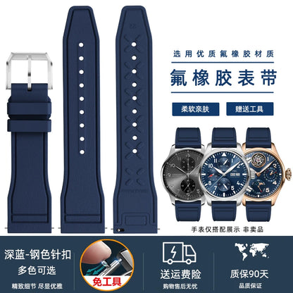 Cinturino per orologio in silicone morbido 20 mm 21 mm 22 mm per IWC Pilot | Cinturino sportivo a sgancio rapido | Sostituzione unisex impermeabile del cinturino in gomma