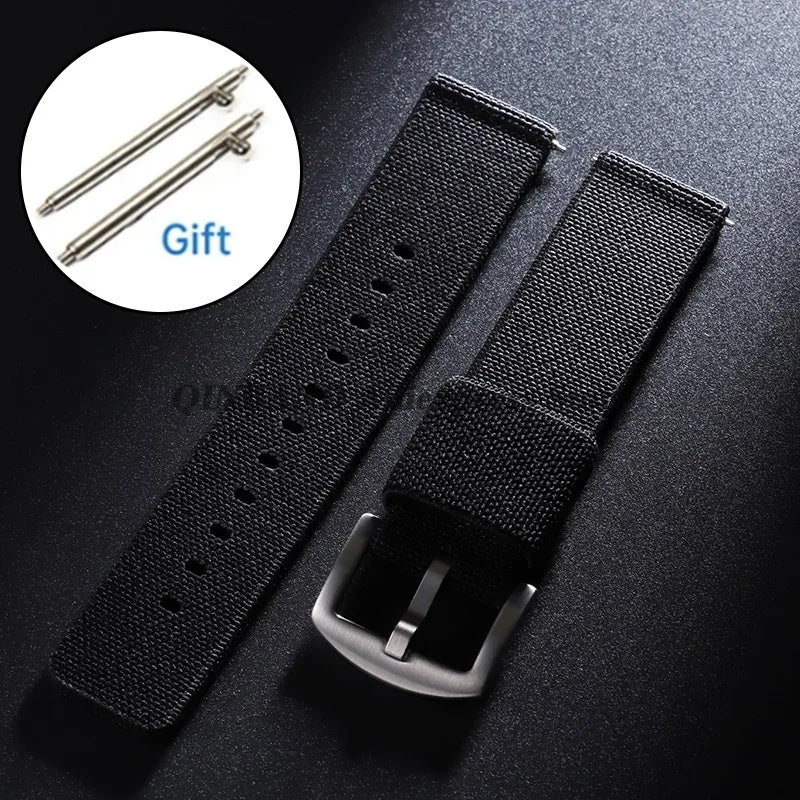 18mm 20mm 22mm 24mm Nylon Watch Strap, Woven Elastic Military Army Band, Quick Release Sport Bracelets, Soft Wrist Accessories