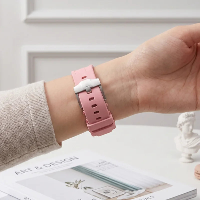Bracelet de conversion en silicone coloré compatible avec la montre de poche Swatch Royal Pop – Accessoire de modification tout-en-un pour montre-bracelet
