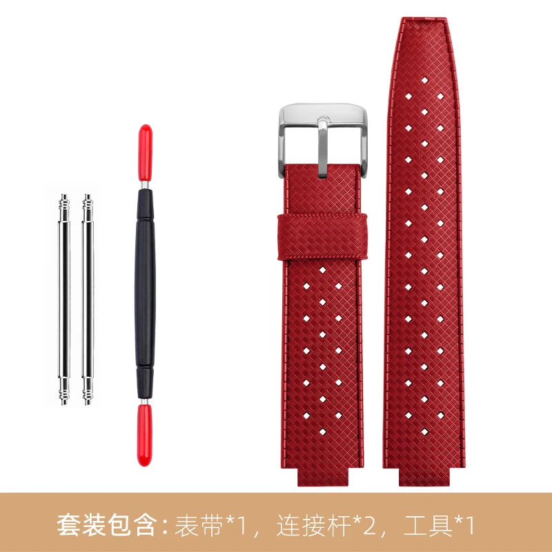 Cinturino in gomma per orologio LV, con apertura rialzata, Louis Vuitton, serie Tambour, Q1121, cinturino dedicato, uomo, donna, Q114k