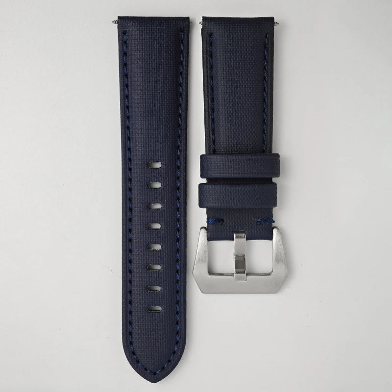 Bracelet de montre en toile et Nylon pour hommes, 22mm 24mm 26mm, pour Panerai LUMINOR DUE 1950 SUBMERSIBLE PAM bleu vert noir, en cuir de vache souple