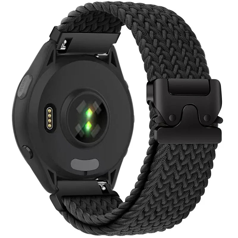 Bracelet à boucle tressée pour Garmin Forerunner 965 970 265 165 570, boucle de Parachute, bracelet de montre en Nylon Garmin Venu 4/3/2 Active 6-5