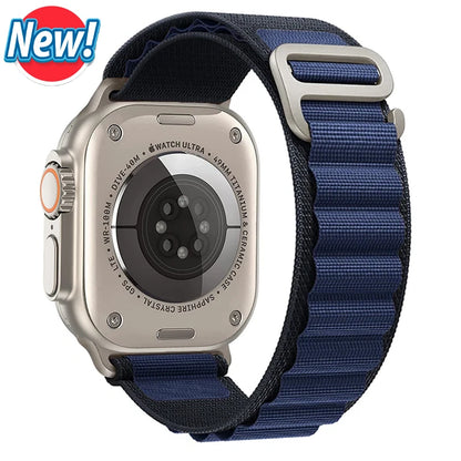 Bracelet à boucle alpine pour Apple watch Ultra 3 2 bandes 49mm 45mm 44mm 40mm 41mm 46mm 42mm Bracelet iWatch série 11 10 SE 9 8 7 6 5 4