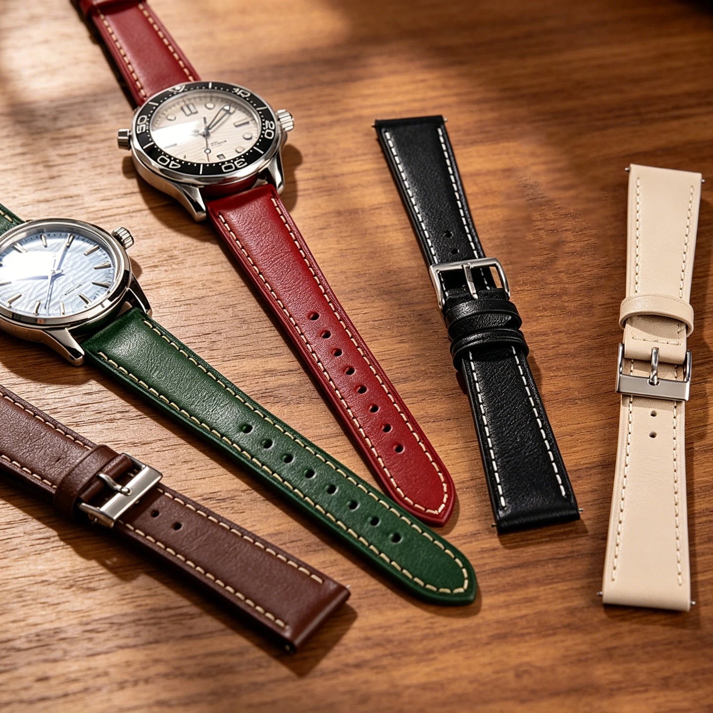 Bracelet de montre universel en cuir à dégagement rapide, 18mm, 20mm, 22mm, rétro, pour femmes et hommes, accessoires pour Cartier Seiko Omega