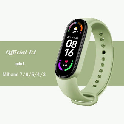 Official silicone strap for Xiaomi Mi Band 4 5 6 7, sports watch, Miband4 Miband7 Correa Mi band 3 4 5 6 7 bands