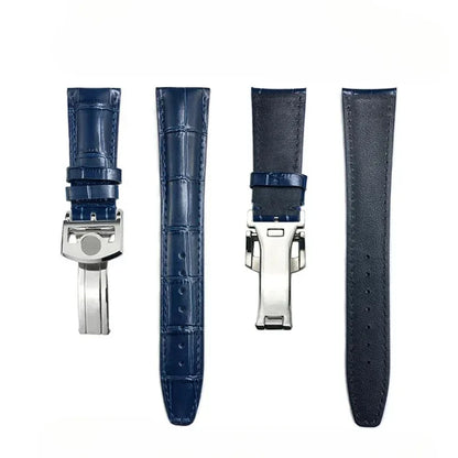 Bracelet de montre en cuir de vache véritable pour hommes, 20mm 21mm 22mm, pour IWC Portugieser Pilot montres Portofino marron noir bleu