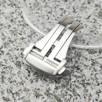 Cinturino Web da 20 mm adatto alla cassa Omega Seamaster NH35, in acciaio inossidabile 904L, fibbia ad ardiglione, argento