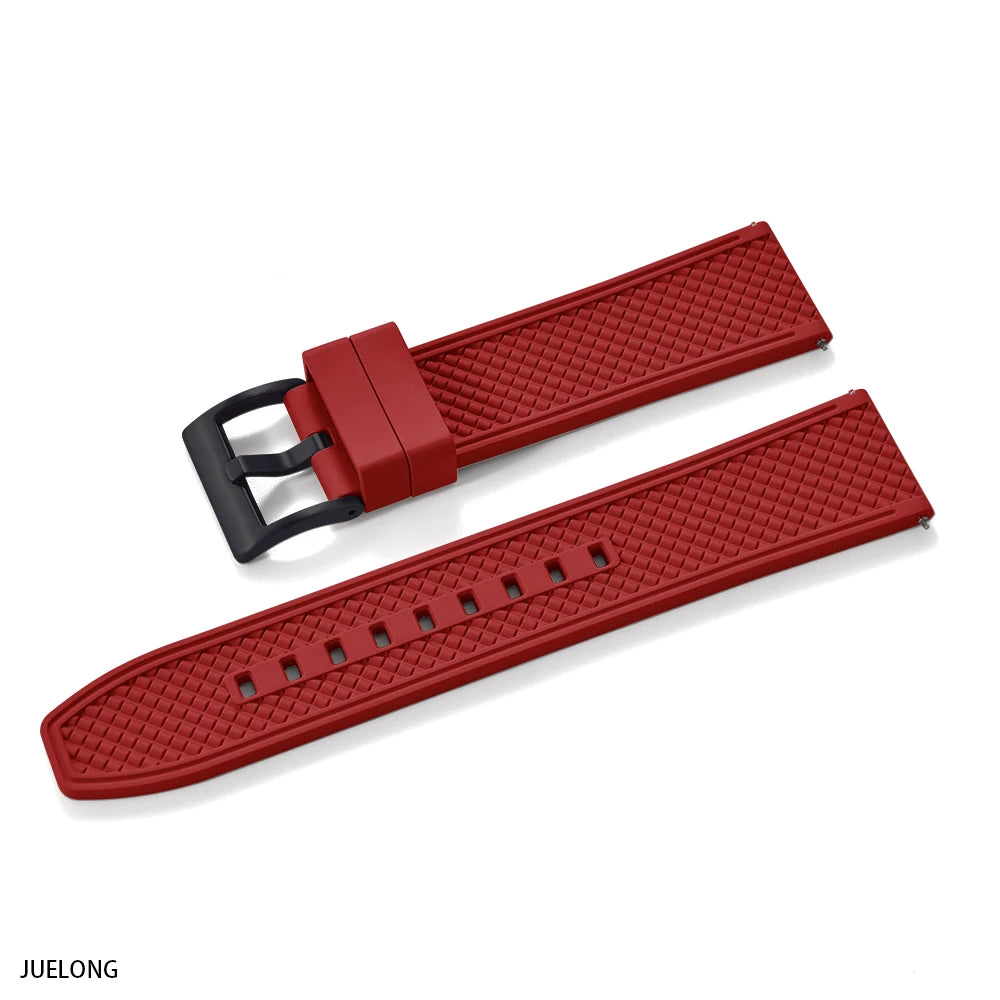 2025 NewFKM Bracelet de montre en caoutchouc 18 mm/20 mm/22 mm/24 mm |   Sangle de plongée à dégagement rapide, étanche, Anti-allergie, pour Seiko/Citizen/Garmin